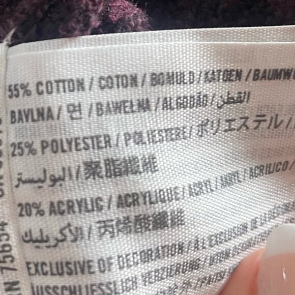 Abercrombie Fitch XS Shirt Sweater Purple V Neck Tops Winter Spring Long Sleeves - Picture 6 of 8